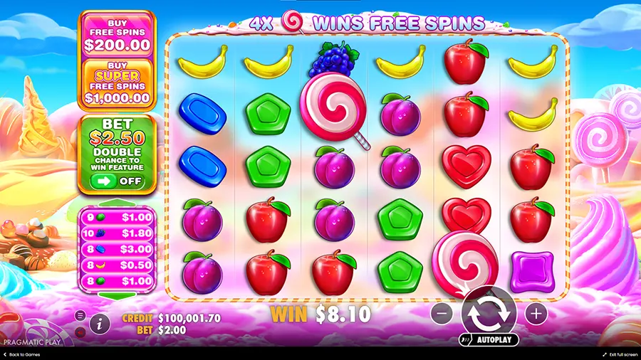Sweet Bonanza slot machine by Pragmatic Play