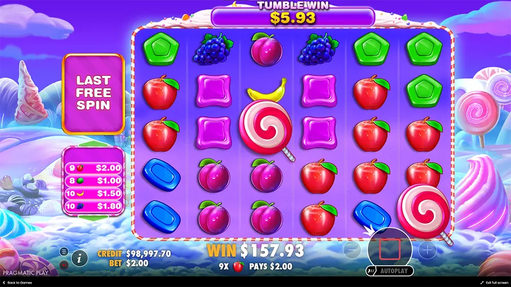 Sweet Bonanza slot machine by Pragmatic Play