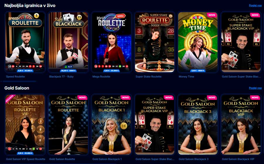 Igre v živo v Boomerang Bet Casino
