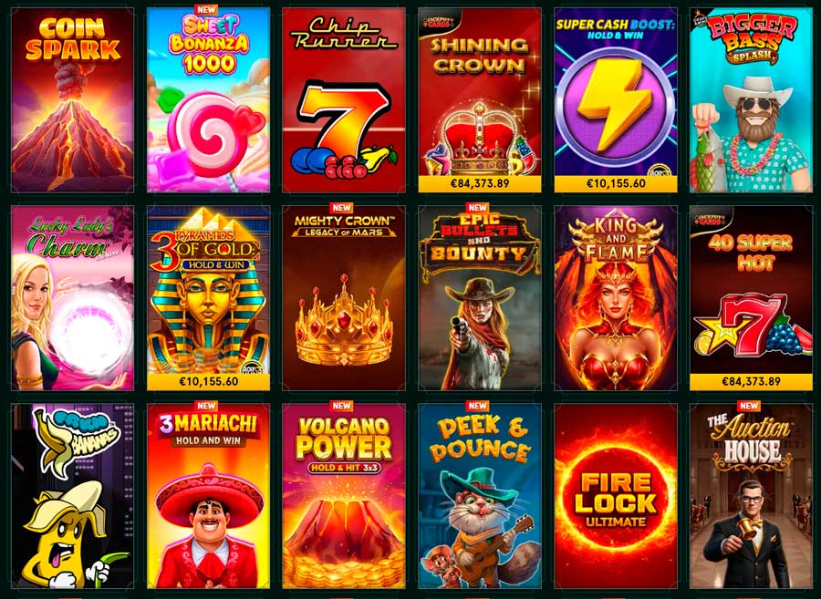 Igralni avtomati v igralnici Casinia