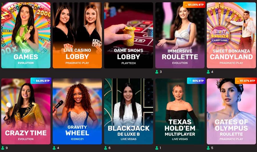 Igre v živo v National Casino
