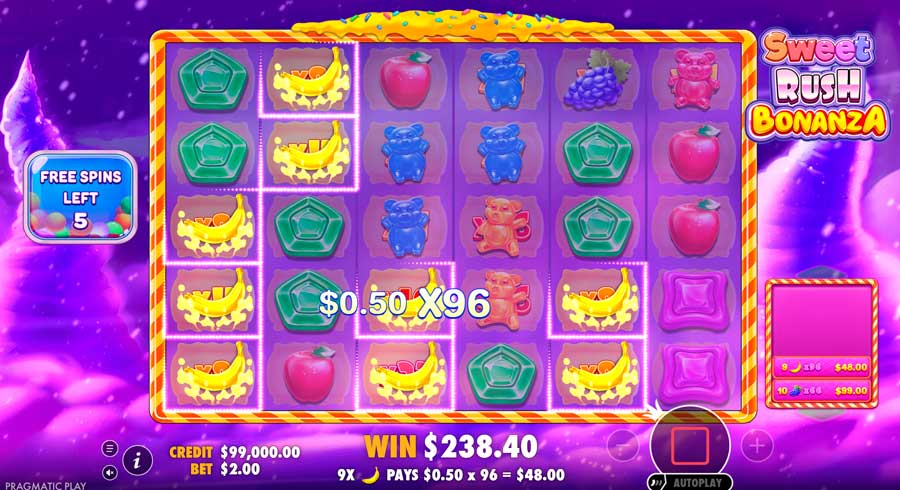 sweet rush bonanza